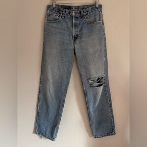 VTG‎ Levi’s 550 Thrashed Grunge Baggy Jeans 32X29 (tag 33X30)